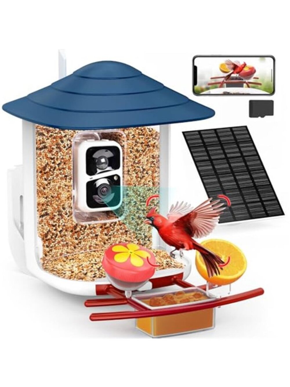 New TUC Bird Feeder with Camera 2K HD Live with 32GB Card Auto Detect